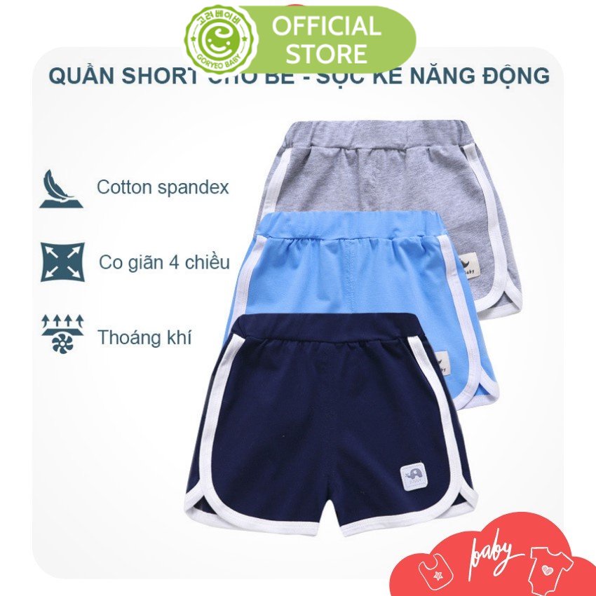 Quần Short Bé Trai Sọc Kẻ Năng Động - Quần Thun Cho Bé Cotton Co Giãn 4 Chiều, Thấm Hút Link Card - Timikid Store