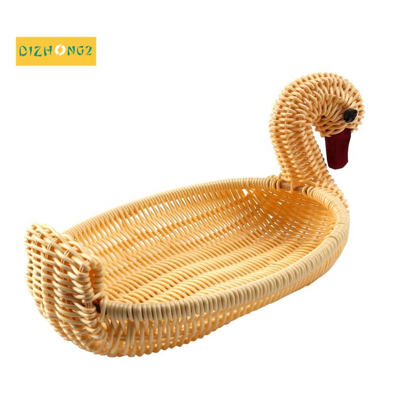 Giỏ dệt thân thiện với môi trường Giỏ đựng đồ giả mây đan Giỏ đựng đồ hình động vật Giỏ trưng bày (28x18x18cm)