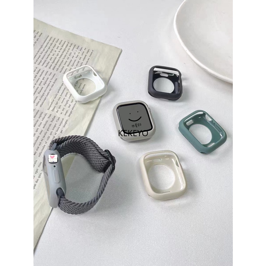 Thời Trang Ốp Bảo Vệ Bằng pc Cứng Mặt Nhám Cho apple watch ultra 2 se 8 7 6 5 4 3 ultra 2 9s 49mm 41mm 44mm 38mm 42mm 45mm