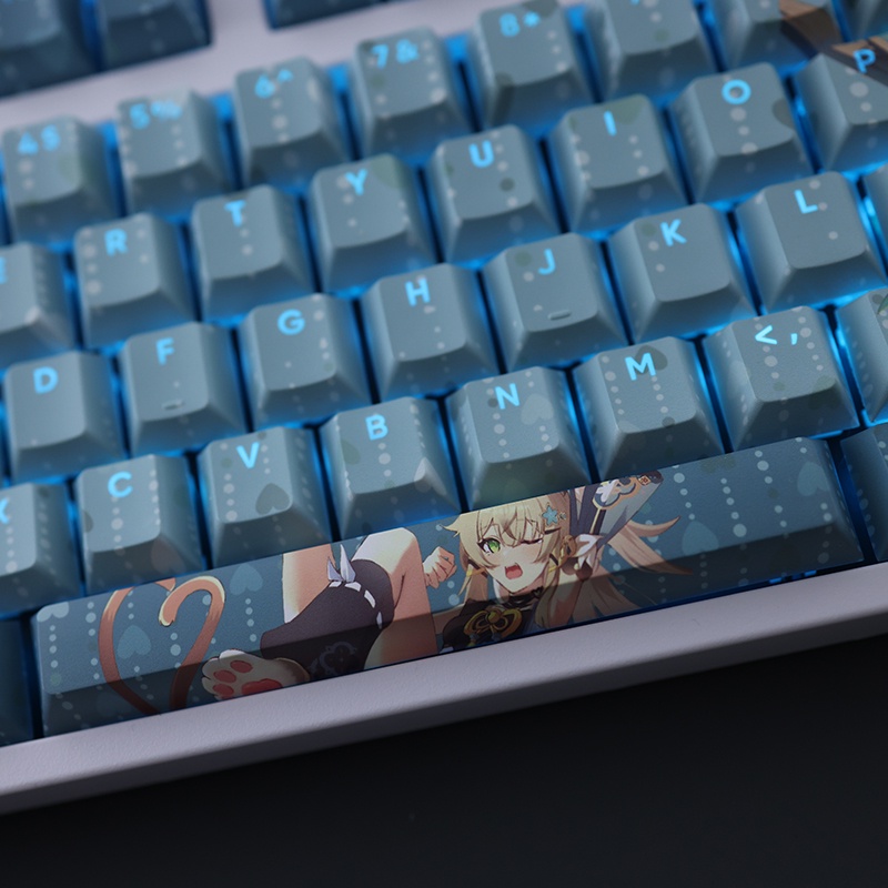 Genshin Impact Kirara Keycaps Cherry Profile Anime PBT Dye Sub Cơ Keycap