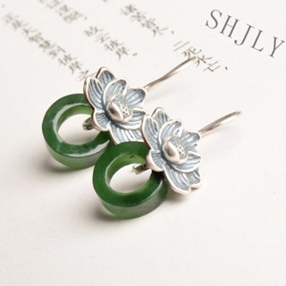  Bông Tai Đẹp Boutique Nữ Bông Tai Ngọc Quốc Gia Bông Tai Cổ Hoa Văn Sen Khóa An Toàn Bông Tai Nữ Bông Tai Phong Cách Quốc Gia Đá Quý Ngọc Bạc Tự Nhiên 4RNV 