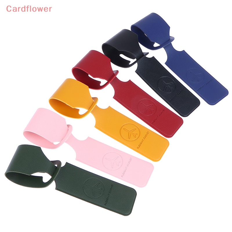 < Cardflower > Thẻ Đánh Dấu Hành Lý Bằng Da PU Chất Lượng Cao Nhỏ Gọn Hàng Mới