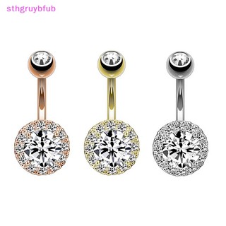 Khuyên Rốn Bằng Thép Không Gỉ Đính Đá Zircon Quyến Rũ