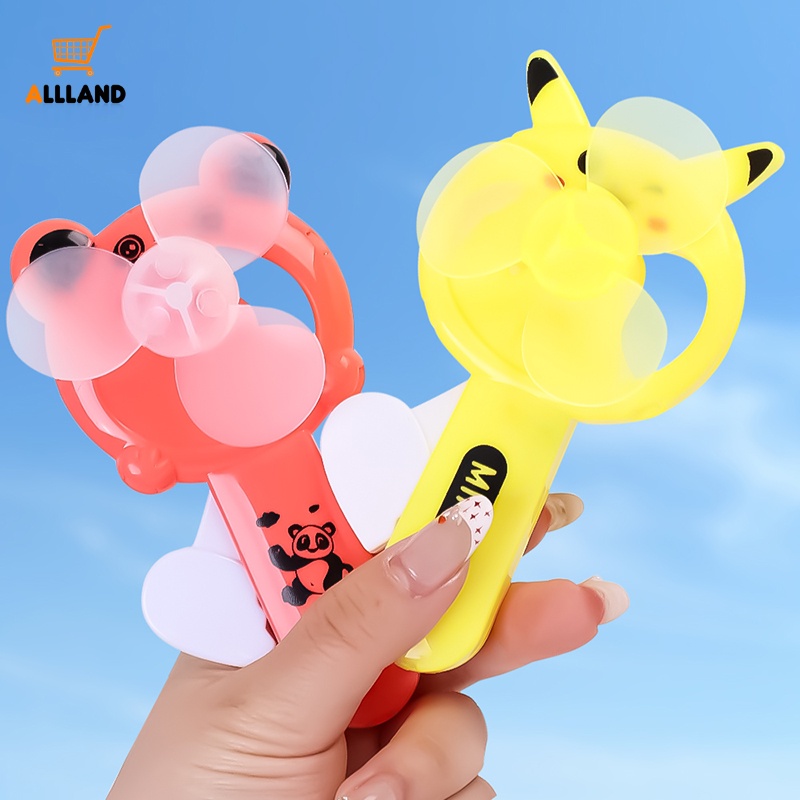 Quạt Cầm Tay Mini Bằng Nhựa Hình Hoạt Hình Dễ Thương Sáng Tạo Không Cần Điện / Quạt Nhỏ Làm Mát Mùa Hè Cho Trẻ Em