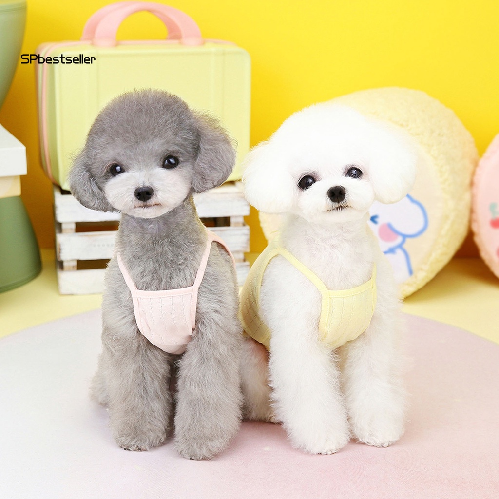 Spbestsellwr Áo Vest Cotton Mỏng Nhẹ Linh Hoạt Không Lộ Vân Tay Thắt Nơ Trang Trí Mùa Xuân Cho Cún Cưng