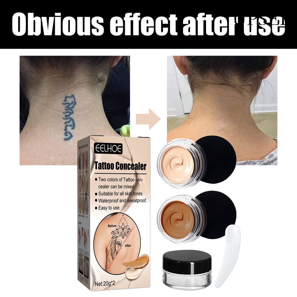 Set 4 Kem Che Khuyết Điểm Hình Xăm 40g Chống Thấm Nước Và Mồ Hôi Lâu Trôi Không Gây Khó Chịu