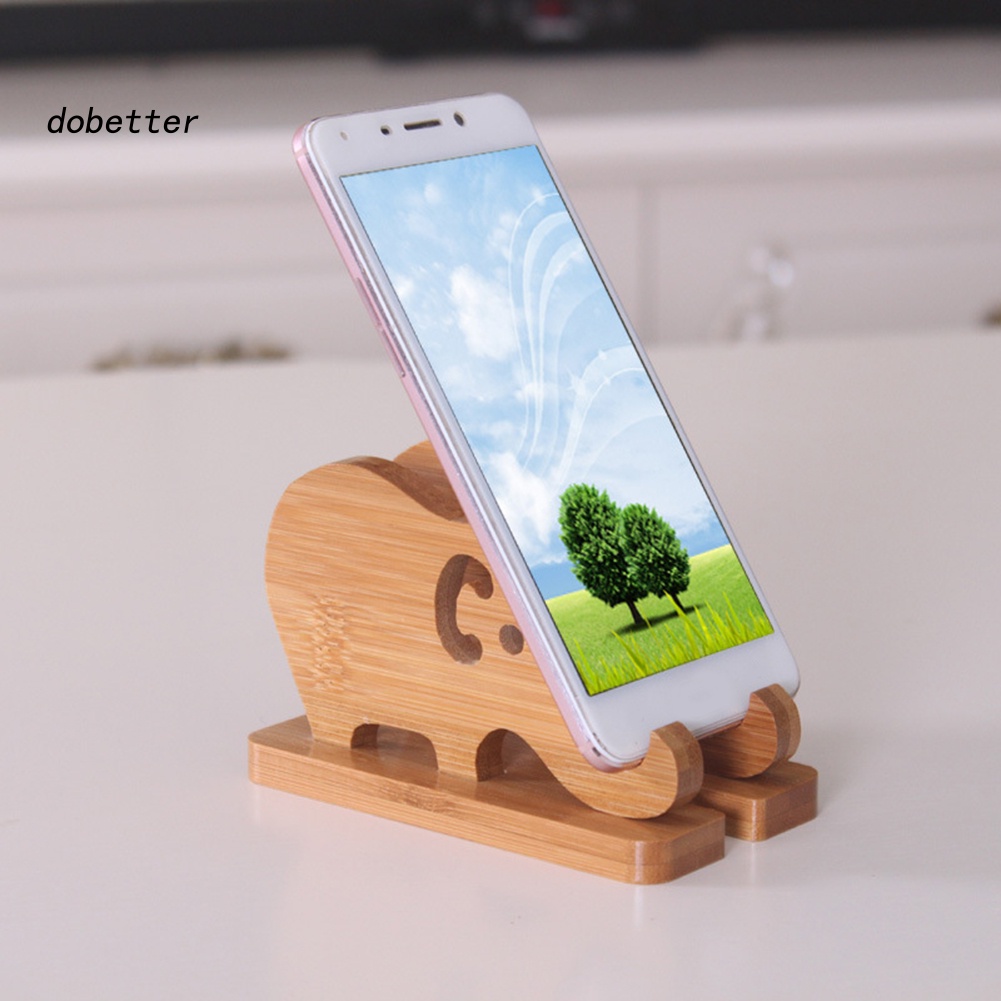 Giá Đỡ Điện Thoại Bằng Tre Hình Chú Voi Đáng Yêu