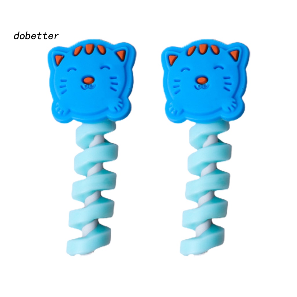 Bộ 2 Phụ Kiện BảO Vệ Dây Cáp Sạc USB Hình Gấu Hoạt Hình