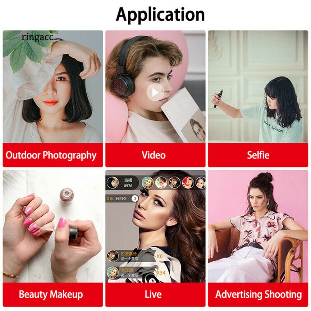 Vòng Đèn LED Trợ Sáng Chụp Ảnh Selfie 10 Inch Có Thể Điều Chỉnh Độ Sáng