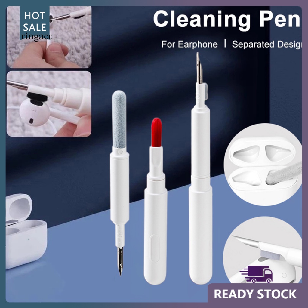 Bút Quét Bụi Bàn Phím RGA Hai Đầu Bằng Kim Loại Đa Năng Tiện Dụng Cho Điện Thoại Di Động