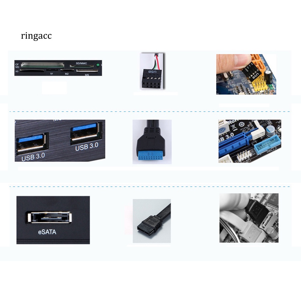 Bảng Điều Khiển Nhiều Cổng Usb 3.0 Kèm Đầu Đọc Thẻ Nhớ TF SD