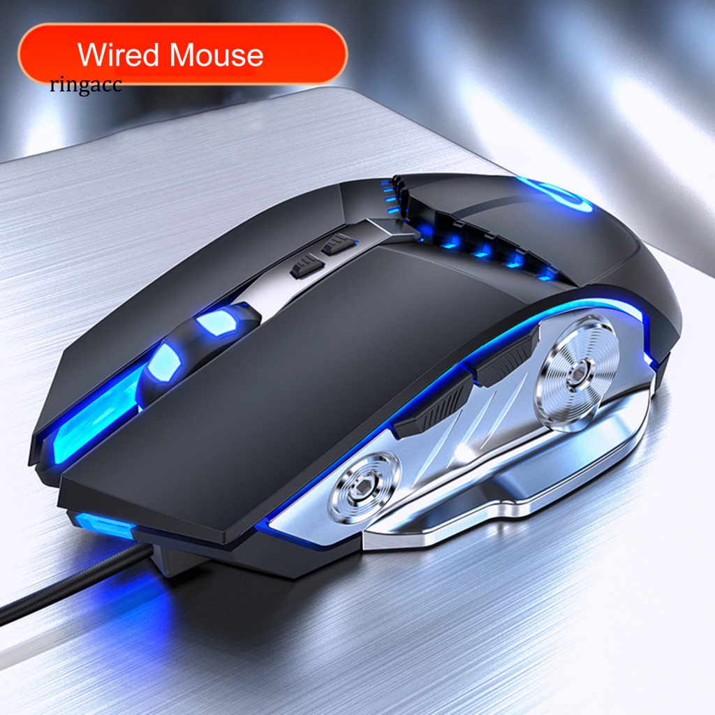 Chuột Dây RGA Chống Trượt Có Đèn Nền 7 Màu Tùy Chỉnh 7 Nút Bấm RGA Dùng Để Chơi Game