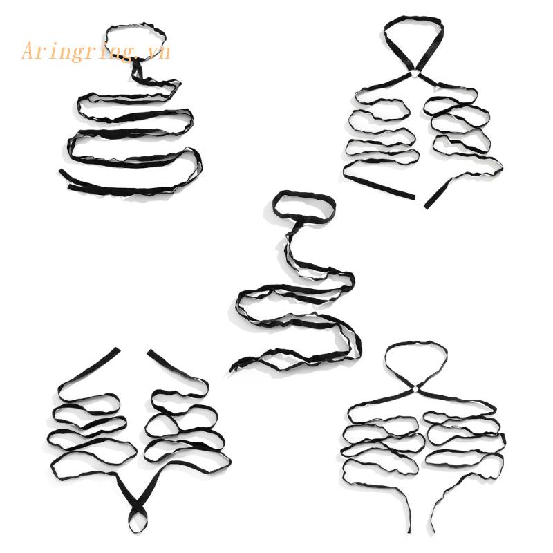 Arin Goth Rave Dây Đeo Cơ Thể Chuỗi Xích Co Giãn Phong Cách Punk Gothic Đi Tiệc Đêm