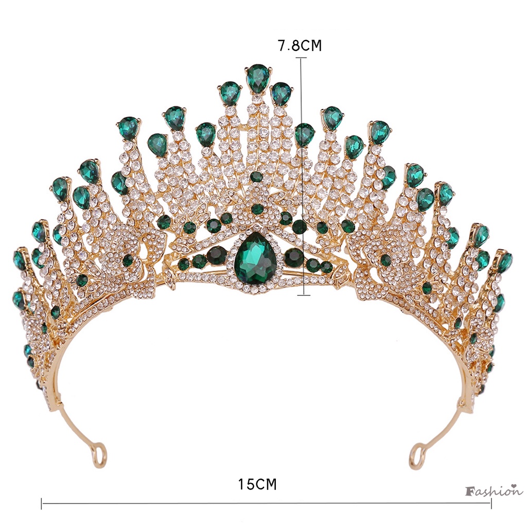 Vương Miện Cài Tóc Đính Đá Pha Lê Cỡ Lớn Dành Cho Người Lớn