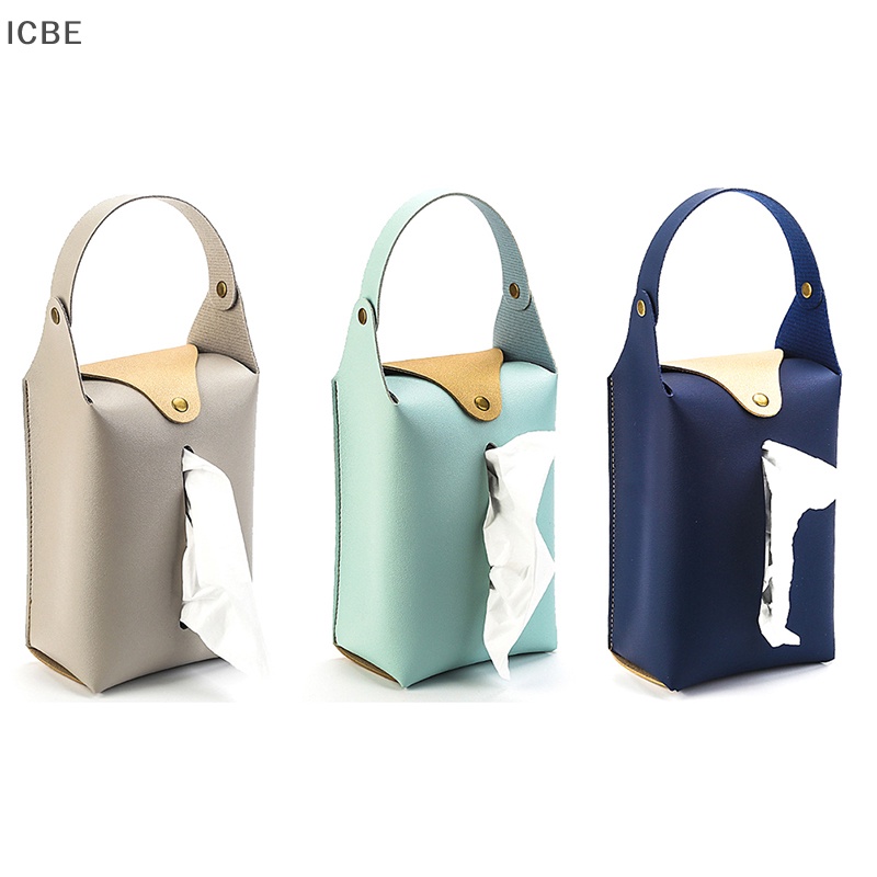 Túi Da Đựng Khăn Giấy Gắn Ghế Xe Hơi Tiện Dụng