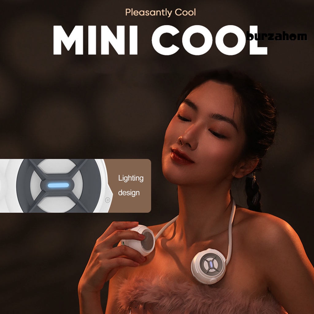 1 Bộ Quạt Treo Cổ Không Cánh 3 Tốc Độ Gió Tiếng Ồn Thấp 7 Màu Sắc Tùy Chỉnh Tiện Dụng