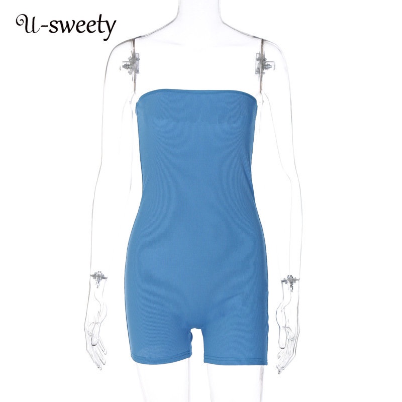 Áo liền quần Sát Nách Hở Vai Màu Sắc Trơn Thời Trang Quyến Rũ Cho Nữ 2023