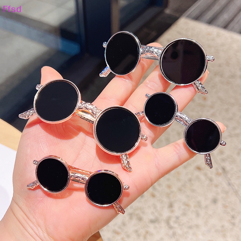 Kẹp Tóc Hình Mắt Kính Bằng Kim Loại Thanh Lịch Sáng Tạo Cho Nữ