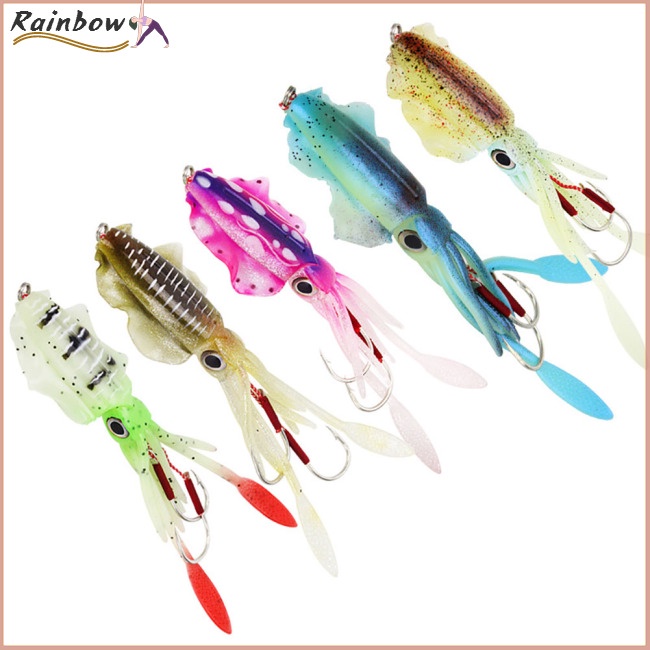 Mồi Câu Cá Giả Hình Con Mực 15cm60g Có Thể Tái Sử Dụng