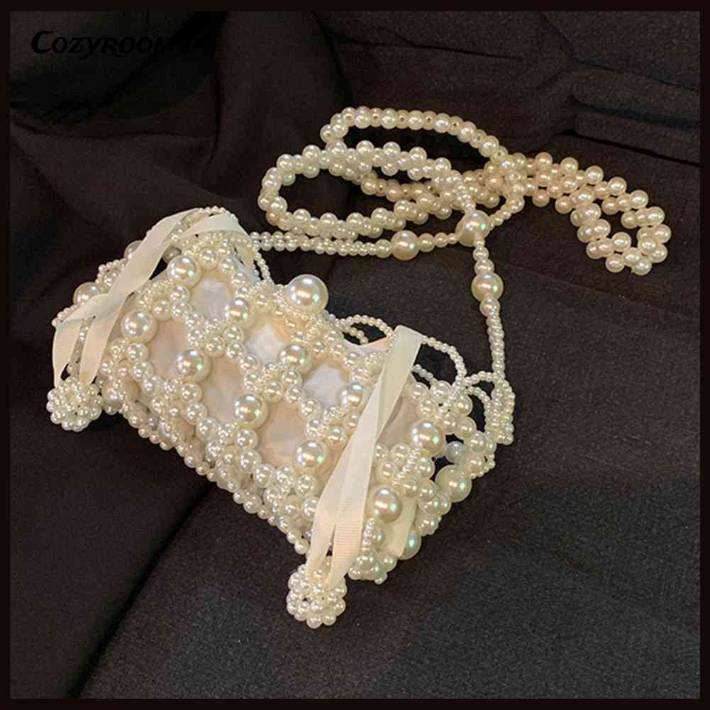 Ví Cầm Tay Đính Hạt Thủ Công Thời Trang Dự Tiệc Cho Nữ