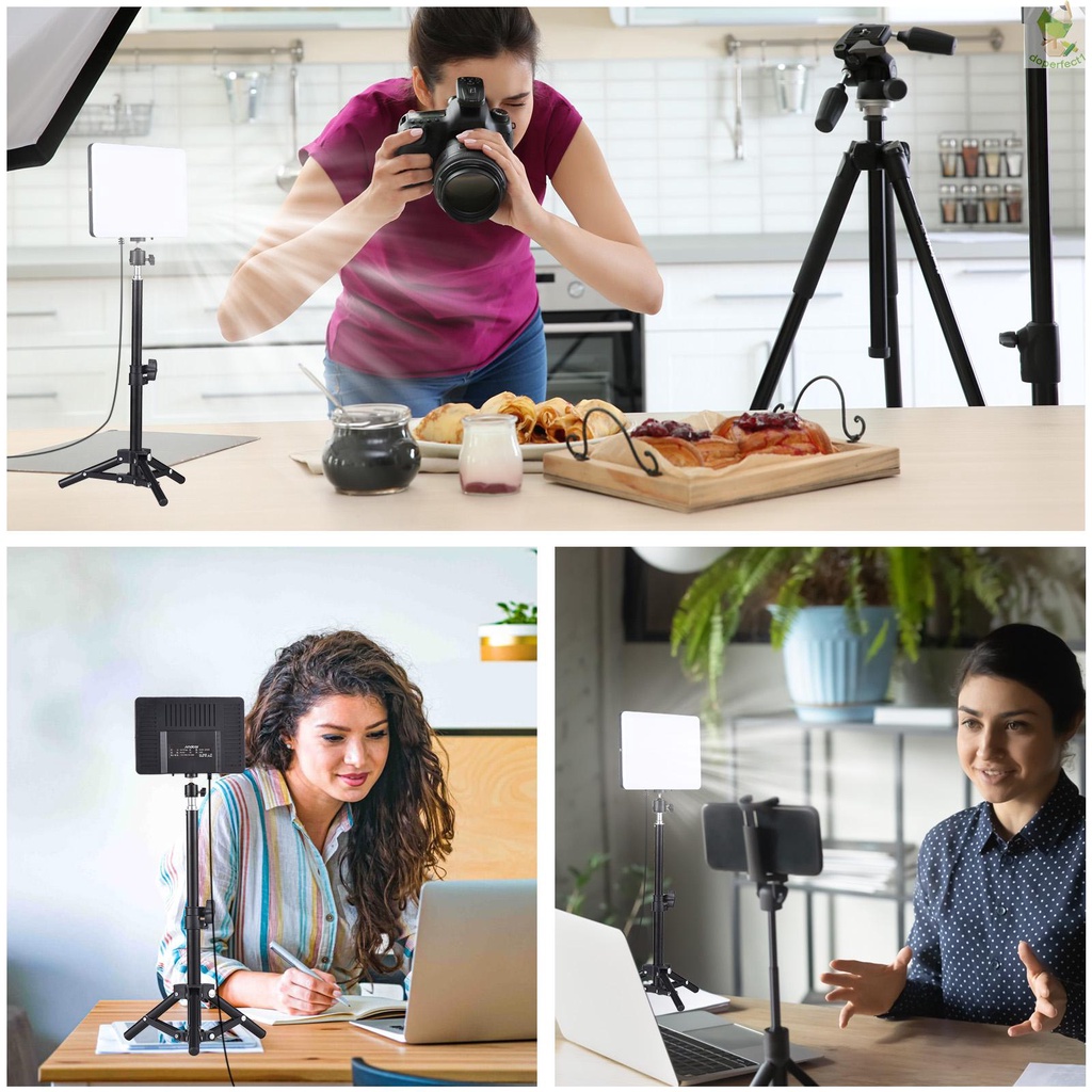 Andoer 1 Pack LED Video Light Kit 45W Photography Fill Light Panel 2800K-6500K Adjustable Brightness Ra96+ with Desktop    Came-6.5