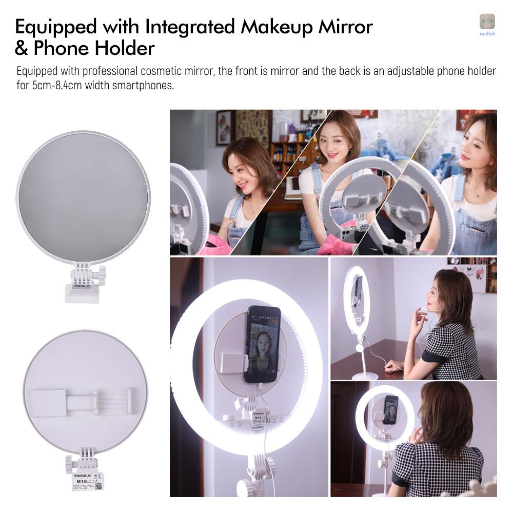 Đèn LED Trợ Sáng YONGNUO YN208 3200K-5500K Hai Màu Kèm Gương Trang Điểm Hỗ Trợ Quay Video Làm Đẹp