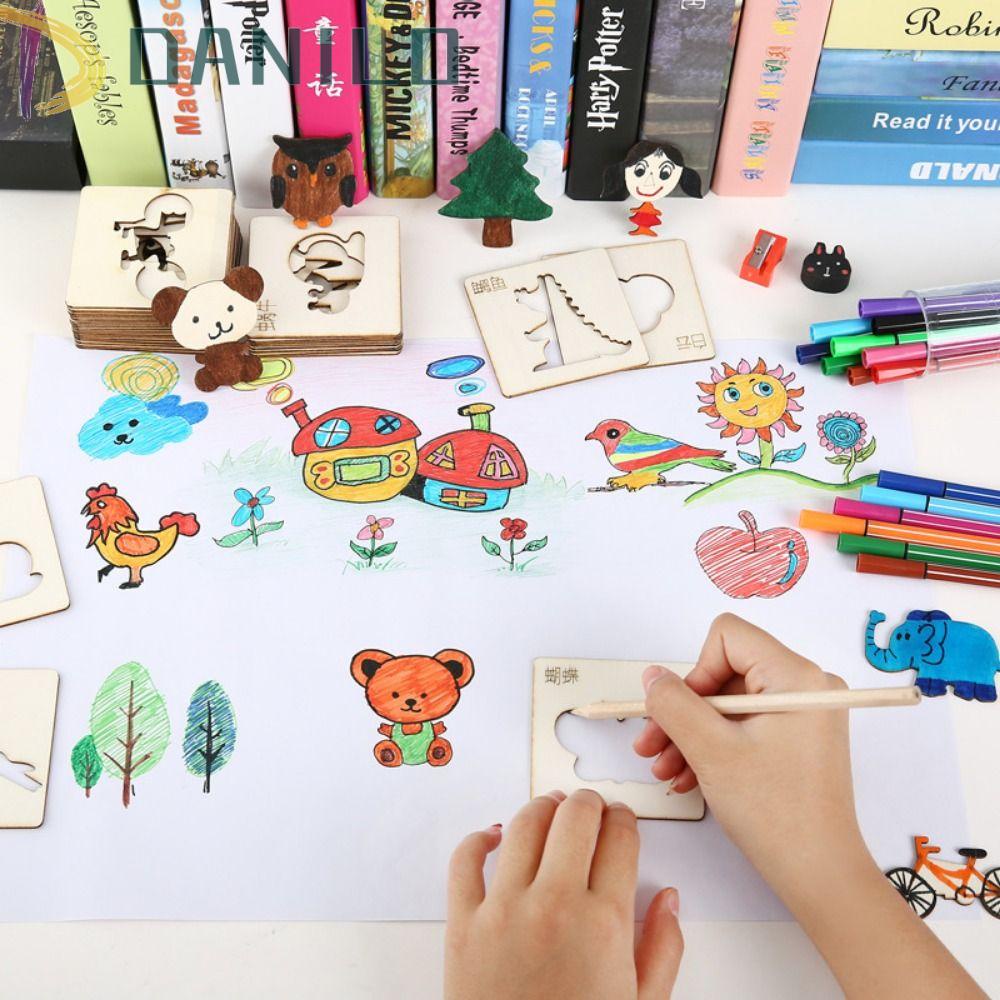 Bộ Đồ Chơi Bảng Vẽ Bằng Gỗ Giáo Dục Theo Phương Pháp Montessori Cho Bé