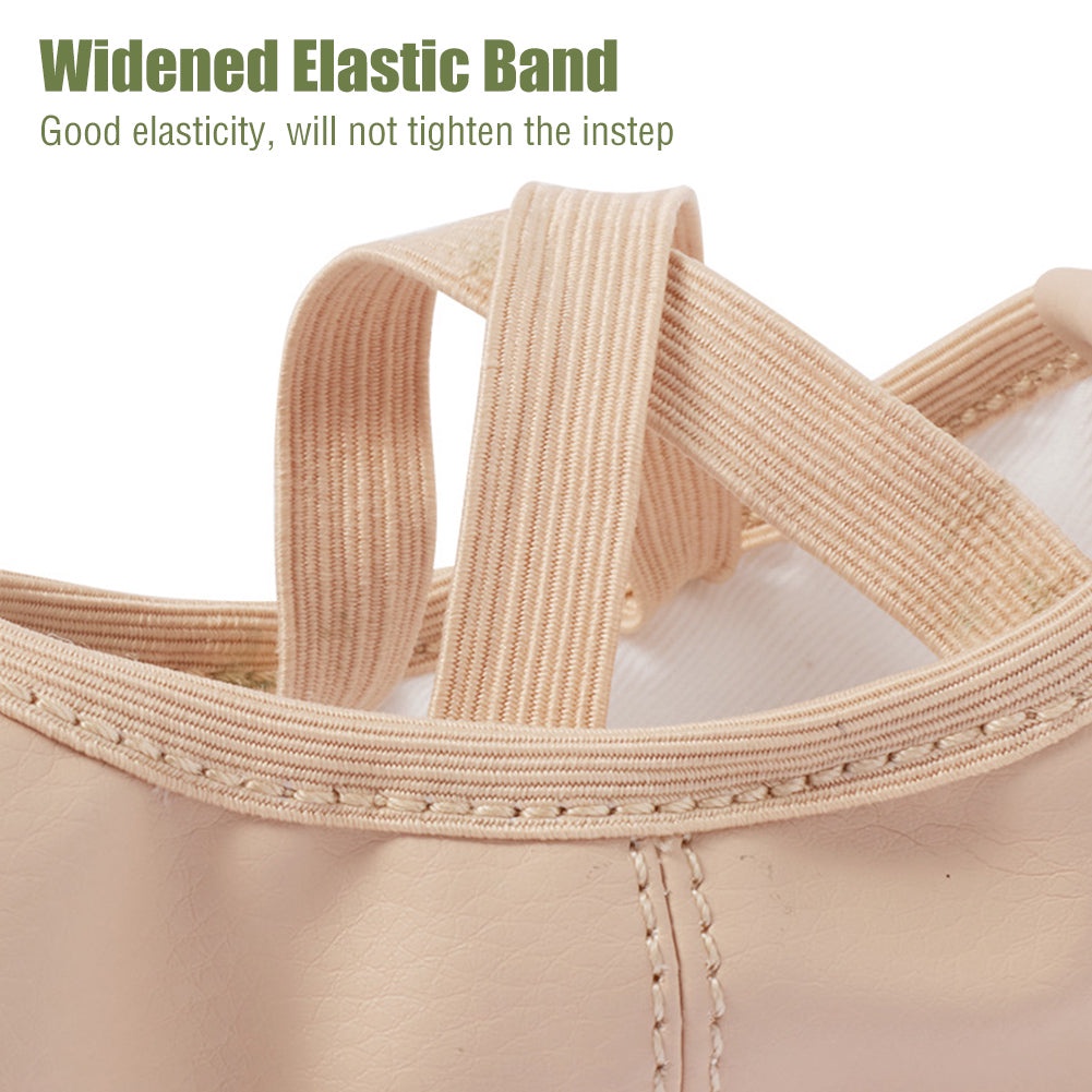 Giày Múa Ba Lê Bằng Da PU Đế Mềm Thoáng Khí Chống Thấm Nước Cho Bé