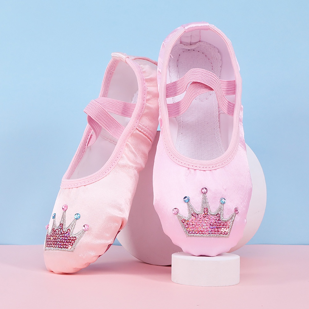Giày Múa Ba Lê Đế Mềm Thêu Họa Tiết Hoạt Hình Xinh Xắn Cho Bé Gái