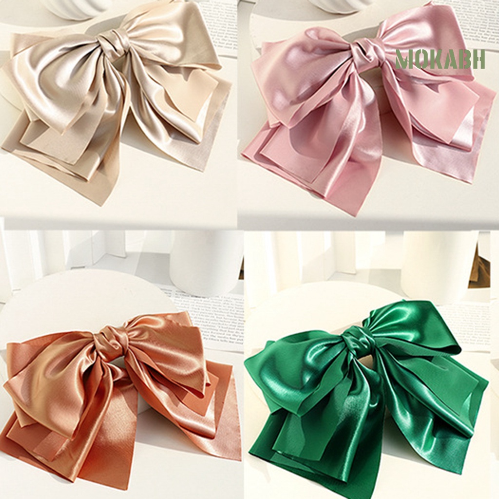 Kẹp Tóc Nơ Hai Lớp Bằng Chất Liệu Không Gỉ