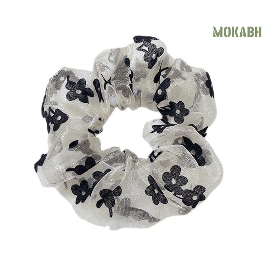 Dây Cột Tóc Co Giãn Chống Trượt Đính Hoa Xinh Xắn Cho Nữ