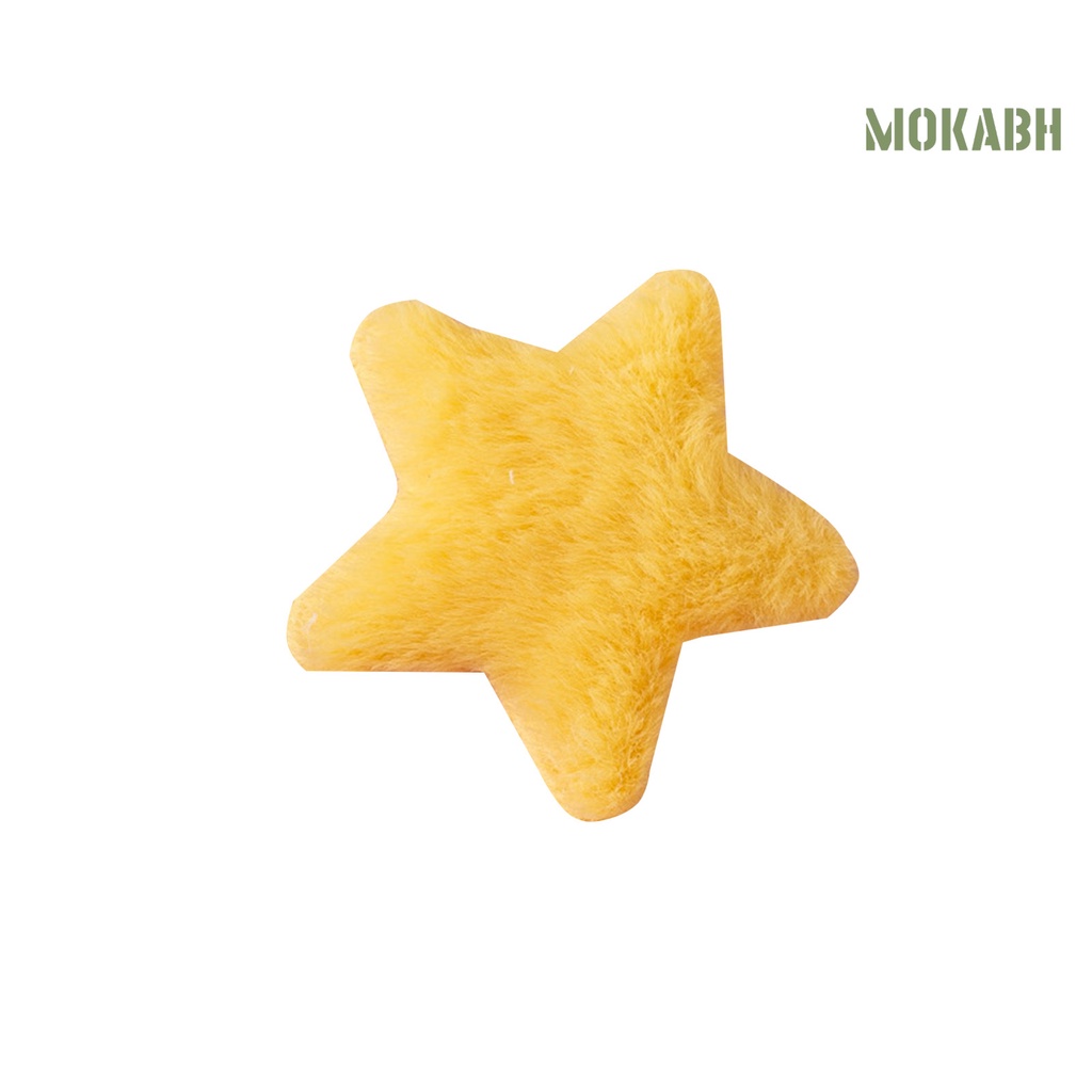 4 Kẹp Tóc Hình Ngôi Sao Mềm Mại Chống Trượt Màu Trơn Kiểu Dáng Ngọt Ngào