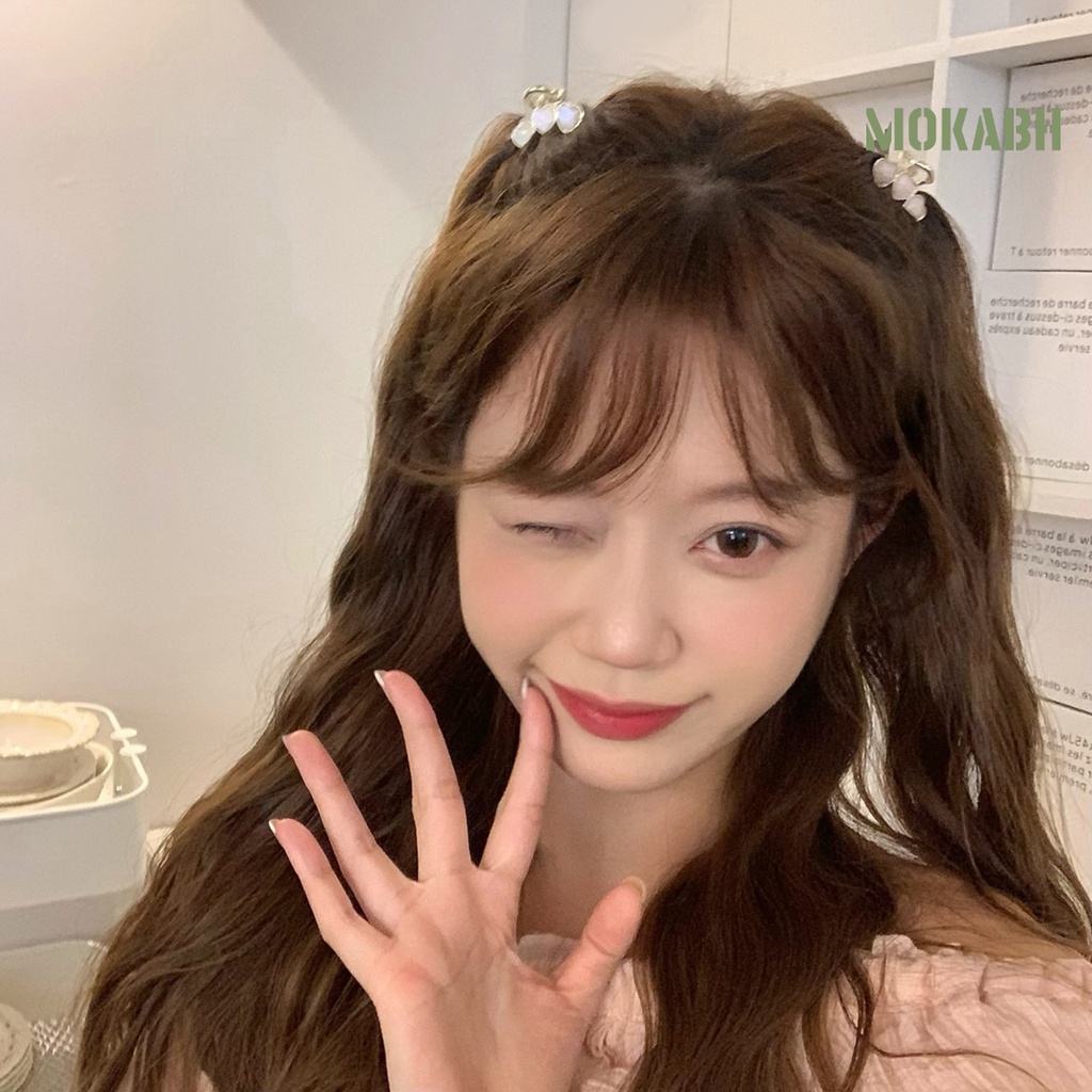 [Mok Abh] Kẹp Tóc Mái Trái Tim Nhỏ Nhắn Chống Trượt Có Răng Lấy Đánh Bóng Mạnh Mẽ Chống Rơi Ngọt Ngào Dễ Thương Cho Bé Gái