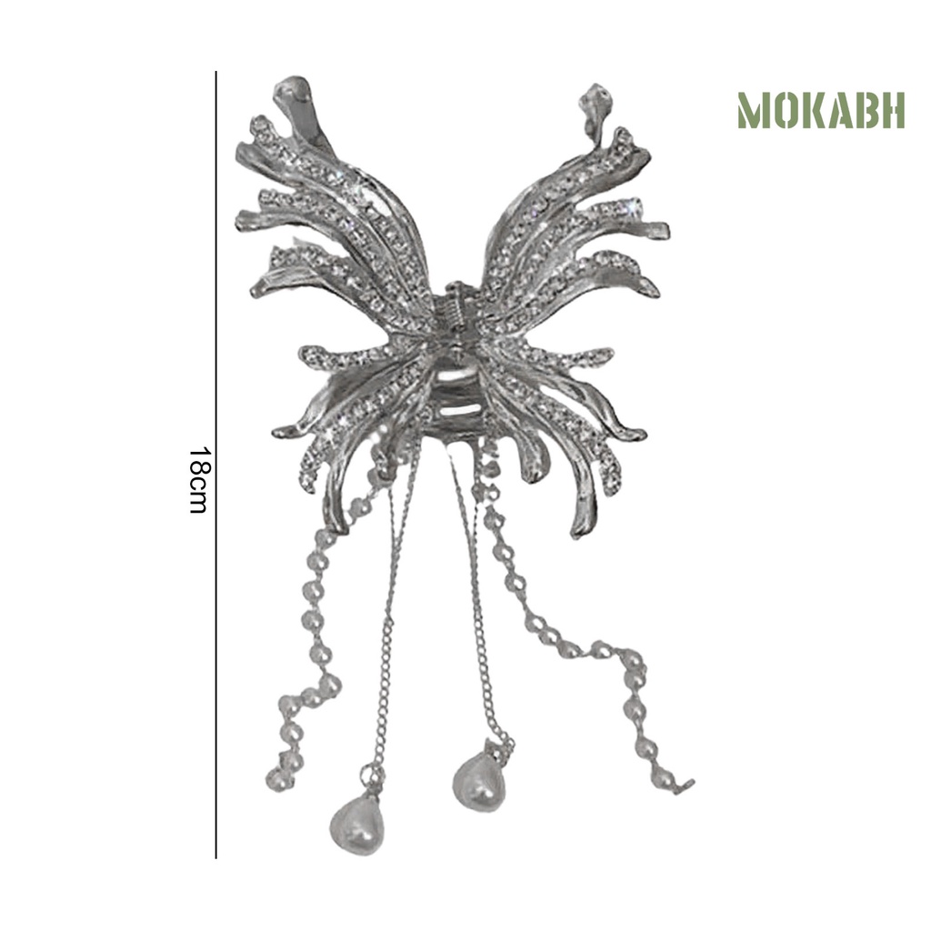 Kẹp Tóc Hình Bướm Đính Đá 3D Co Giãn Dành Cho Nữ