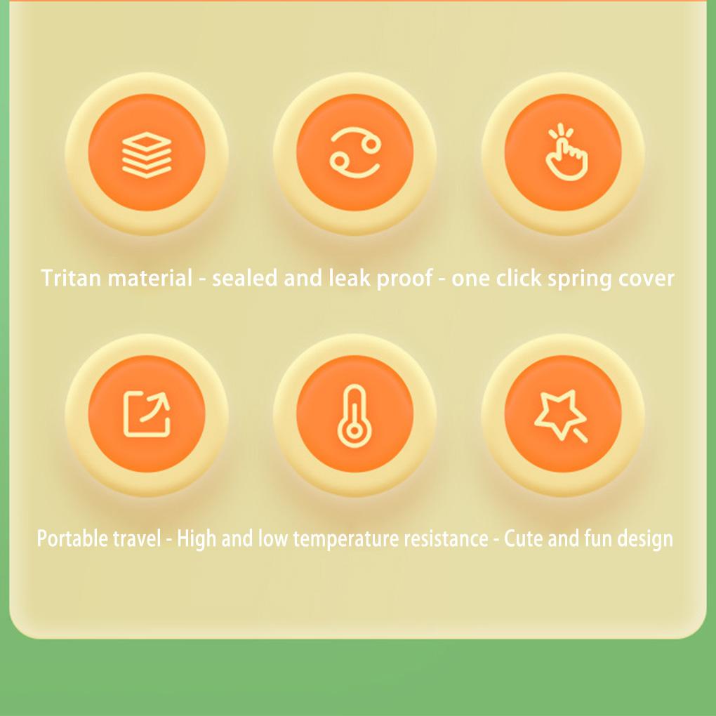 Bình Nước 500ml Có Ống Hút Và Dây Đeo Dễ Thương Cho Bé