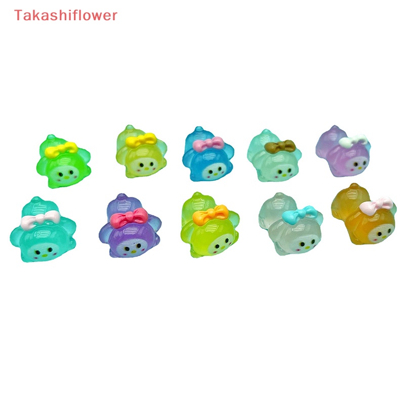 Bộ 2 Mô Hình Giai Điệu Mini Bằng Nhựa Phát Sáng Màu Sắc Ngẫu Nhiên Dùng Trang Trí DIY