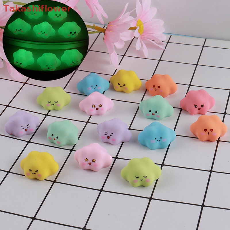 (Takashiflower) Bộ 3 Móc Khóa Trang Trí Điện Thoại Hình Đám Mây Makaron Bằng Nhựa Resin diy