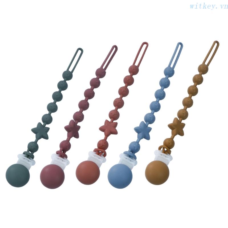 Kẹp Giữ Núm Vú Giả Không Chứa BPA Bằng Silicone Tiện Dụng Cho Bé