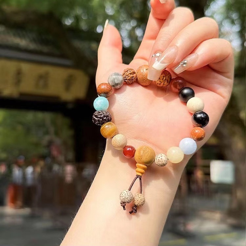 Vòng Tay Chuỗi Hạt Gỗ Phật Giáo Thời Trang Cho Nam Và Nữ