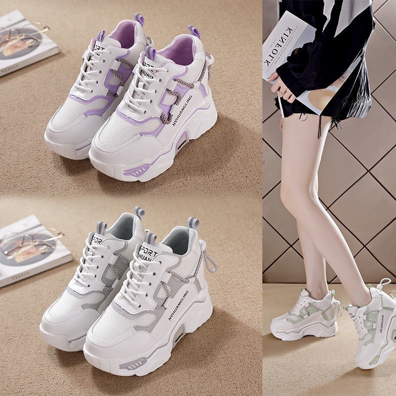 🔥giày thể thao nữ độn đế Giày Thể Thao Đế Dày Tăng Chiều Cao 5-8cm Dành Cho Nữ🔥