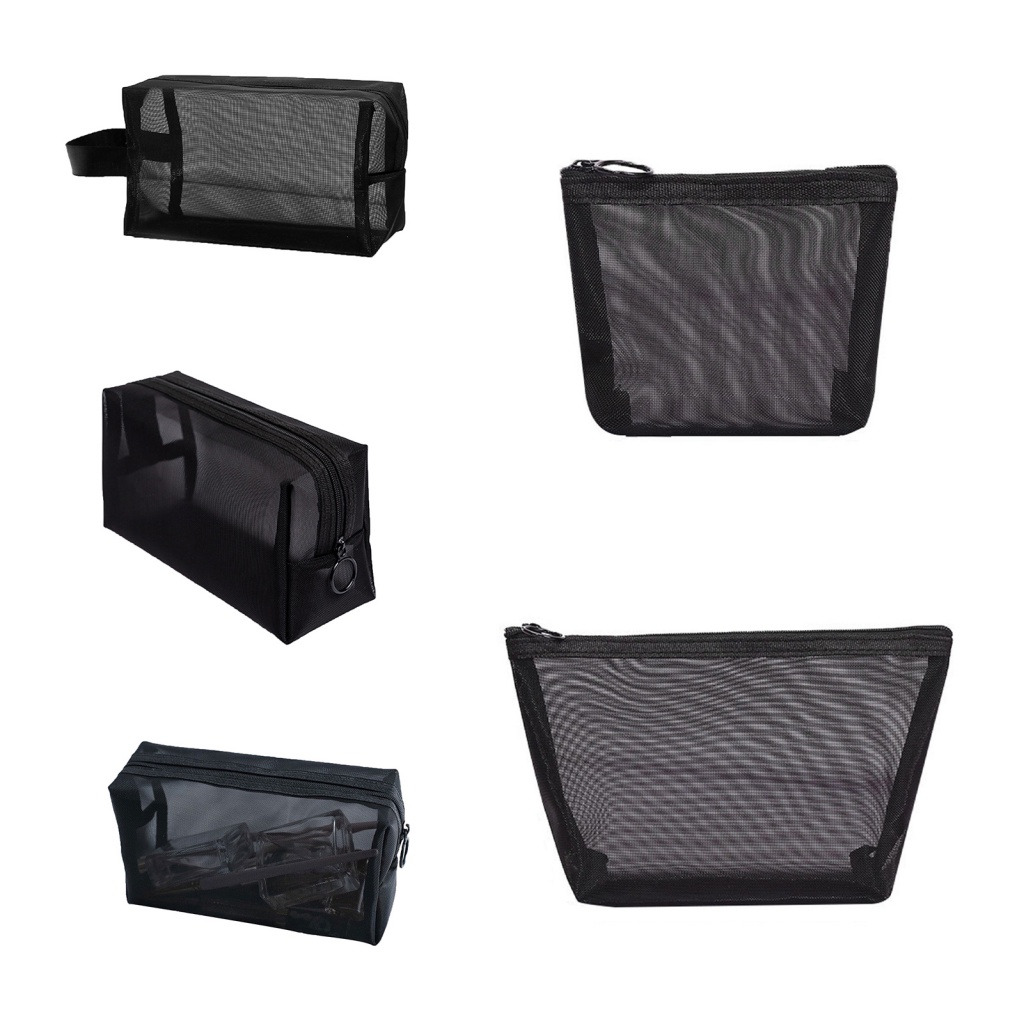 Wishmart.tw Túi Đựng Mỹ Phẩm Son Môi Bút Chì Kẻ Lông Mày Cầm Tay Thoáng Khí