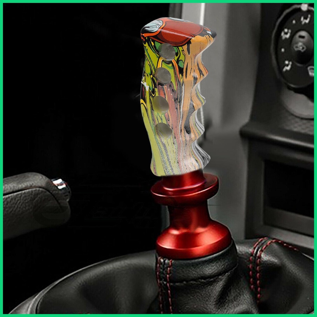 Núm Gạt Cần Số Xe Hơi Bằng Nhựa Resin In Họa Tiết Graffiti Với Ốc Vít 4 Lỗ Cho jiwvn