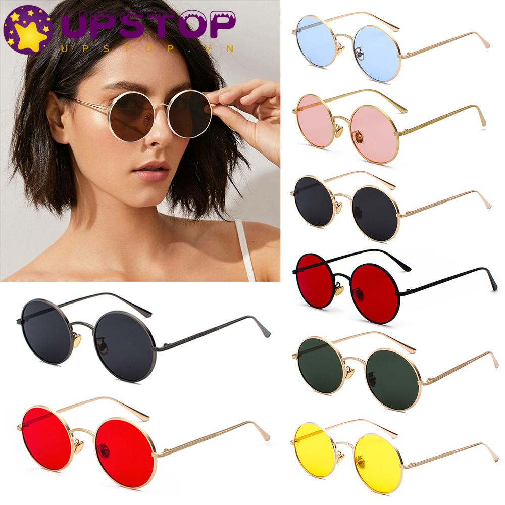 Kính Mát Gọng Kim Loại Tròn Vintage Thời Trang Unisex