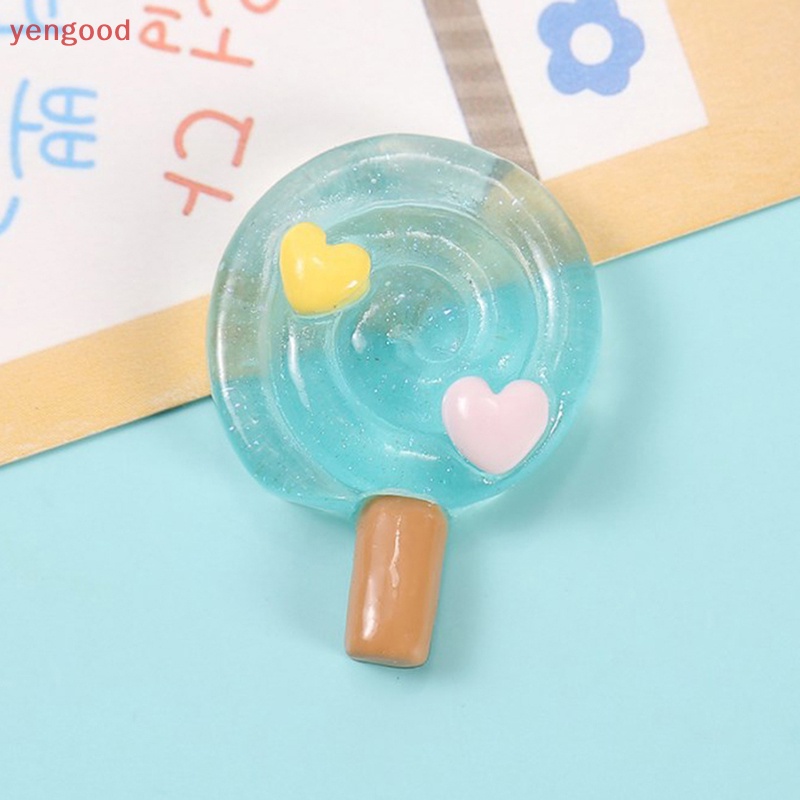 Bộ 5 Kẹo Mút Trong Suốt Bằng Nhựa Resin Trang Trí Sổ Tay DIY