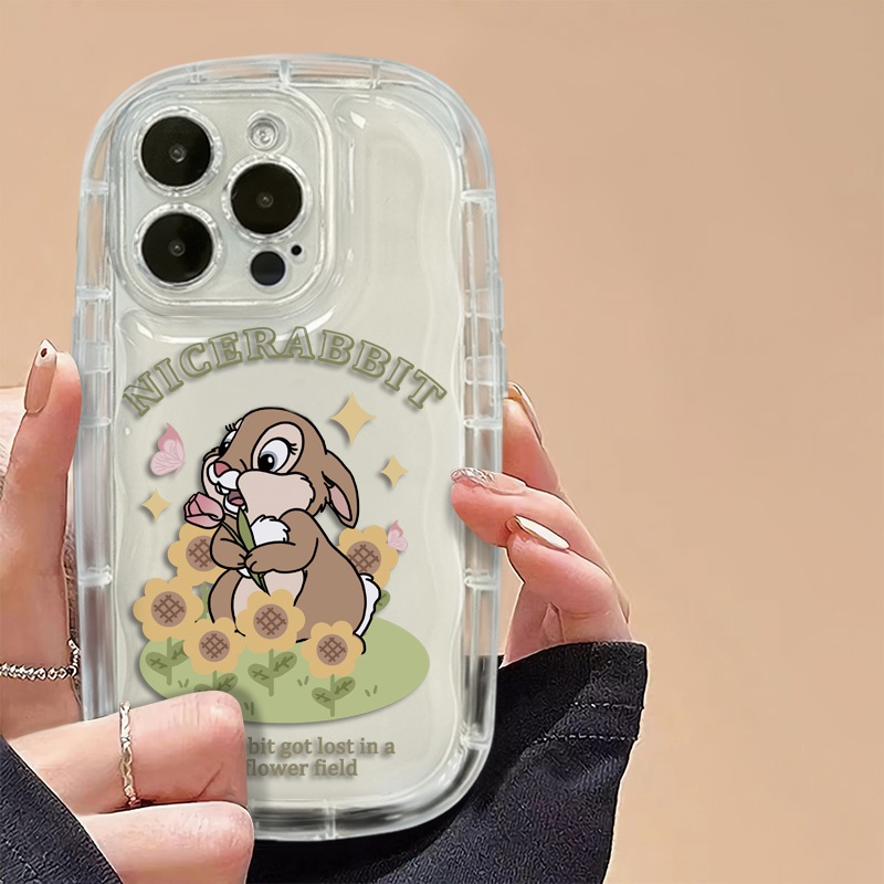 Ốp Điện Thoại Silicon TPU Mềm Trong Suốt Chống Sốc In Hình Thỏ Dễ Thương Cho IPhone 13 11 14 12 Pro XS Max X XR 7 + 8 Plus
