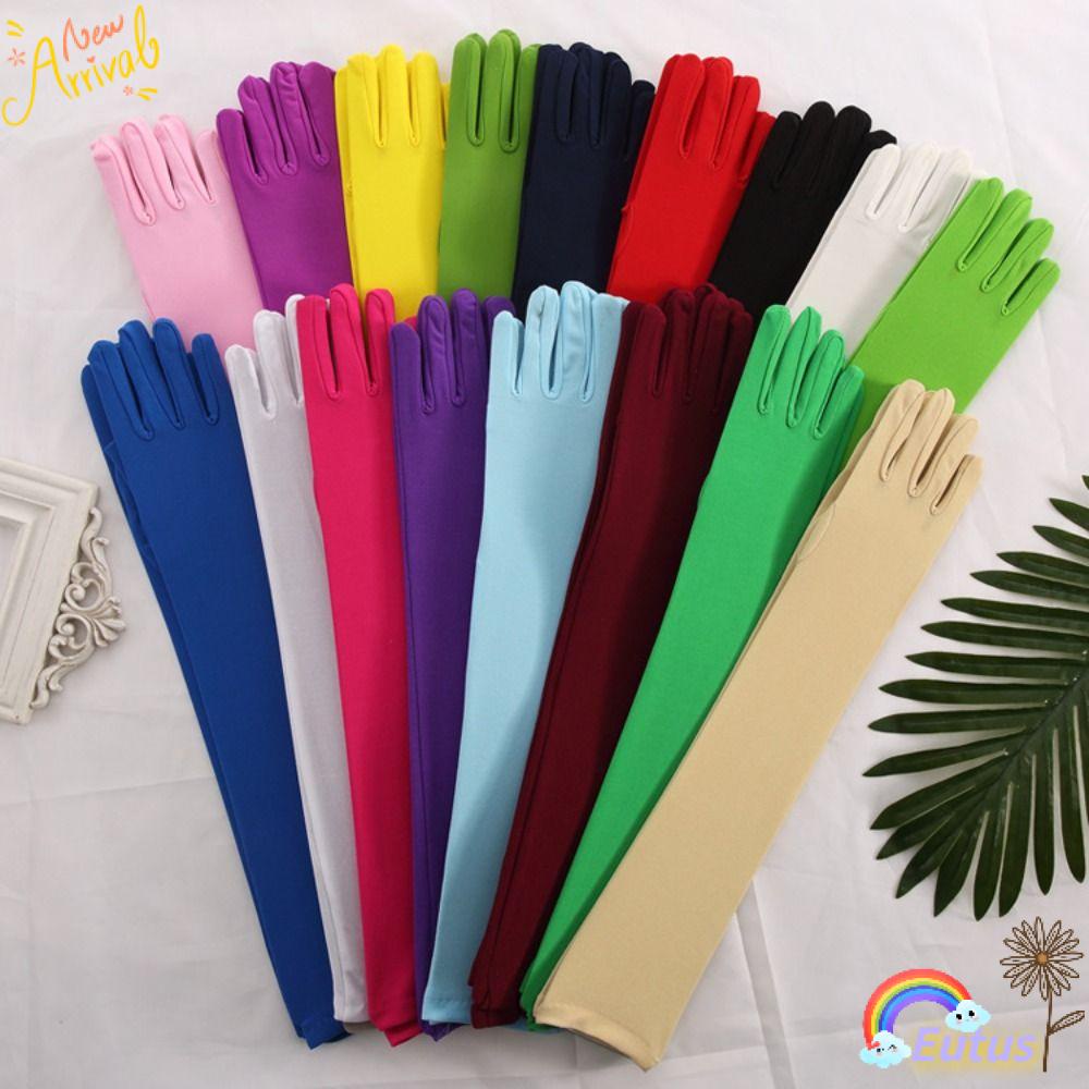 Găng Tay Dài Co Giãn Chéo Cá Tính Thời Trang Dự Tiệc