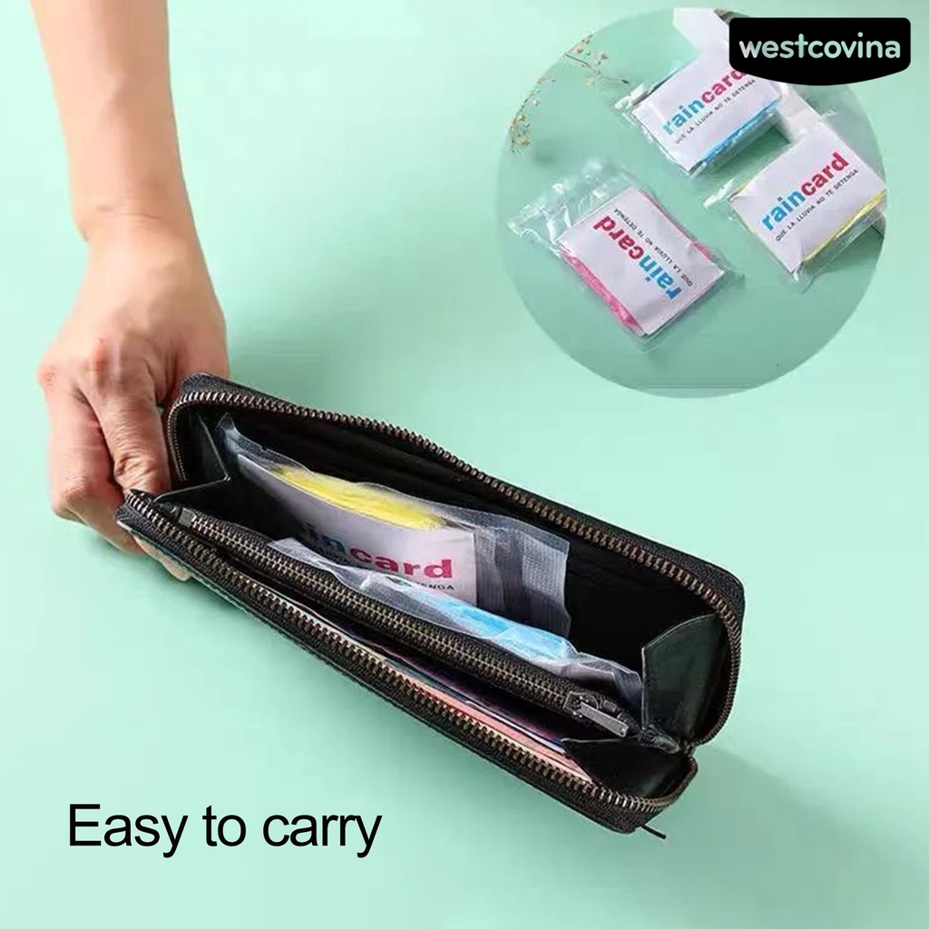 [COD]☁Set 5 Áo Mưa Mini Thoải Mái Chống Thấm Nước Dùng Một Lần Cho Nam