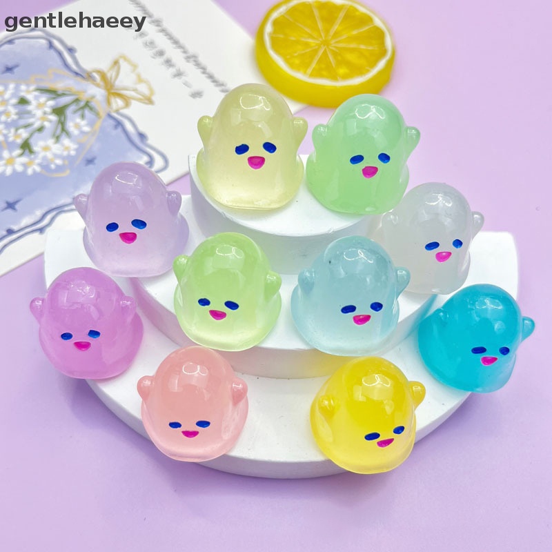 Gent 3 Miếng Dán Trang Trí Điện Thoại Mini DIY Phát Quang Phong Cảnh Ma Nhỏ