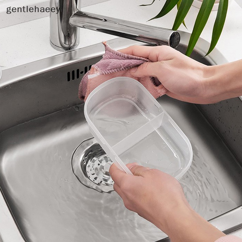 Gent al Hộp Đựng Thực Phẩm Hai Ngăn Có Nắp Bằng Nhựa / Hộp Đựng Hạt Kín Cho Tủ Lạnh / Nhà Bếp EN