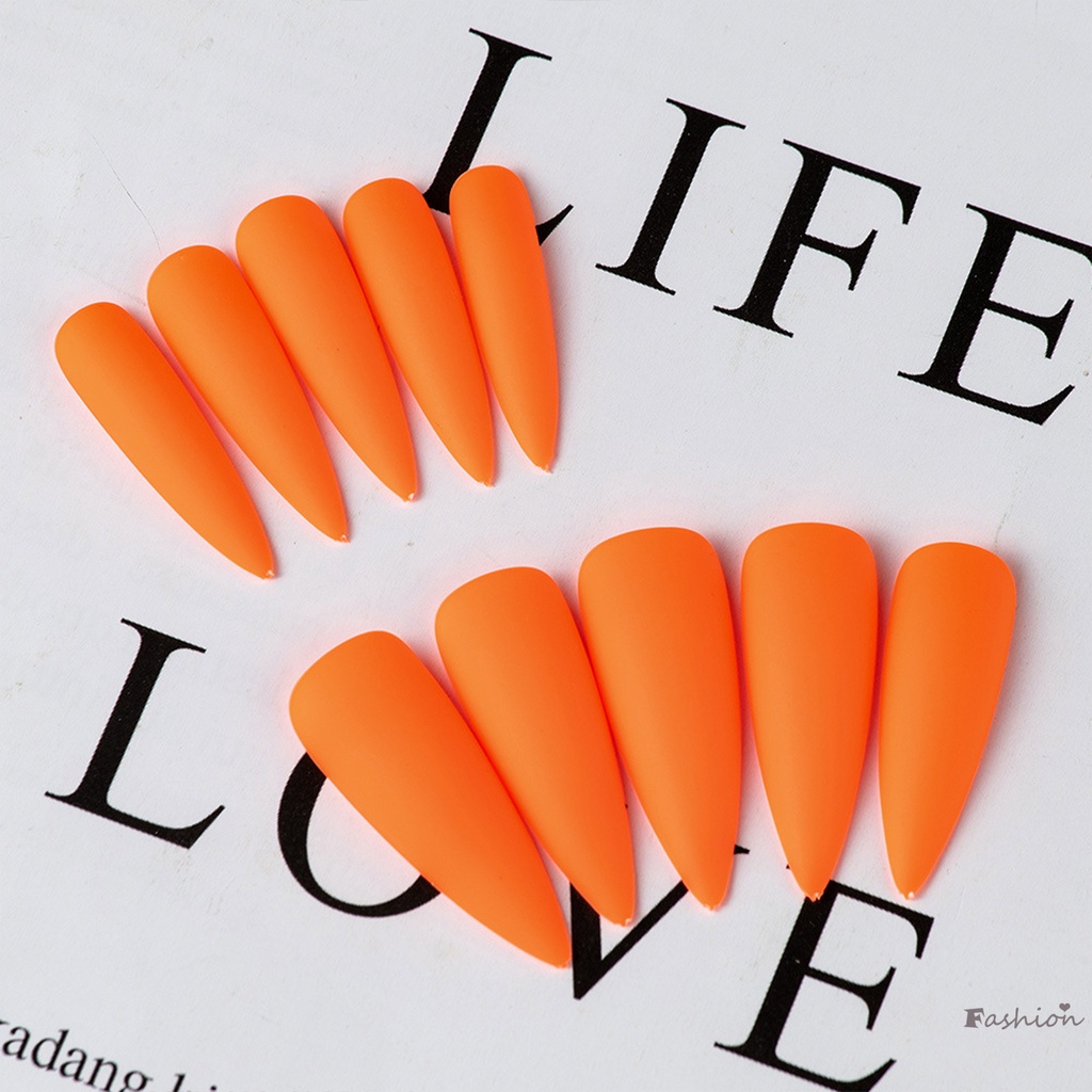 Set 100 Móng Tay Màu Sắc Đơn Giản Không Độc Hại